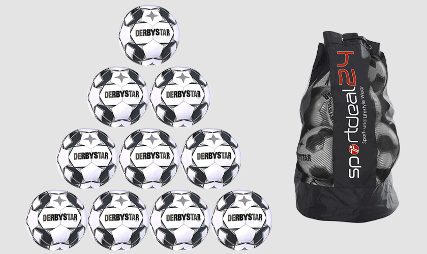 10er Ballpaket + Ballsack DERBYSTAR Apus TT Fußball