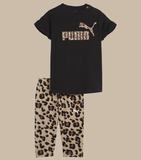 PUMA Minicats Animal Leggings + T-Shirt Baby-Set