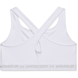 UNDER ARMOUR Crossback Mid Sport-BH Damen 100 - white/white/halo gray 3X