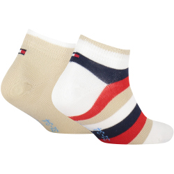 2er Pack TOMMY HILFIGER Basic Stripe Quarter Socken Kinder