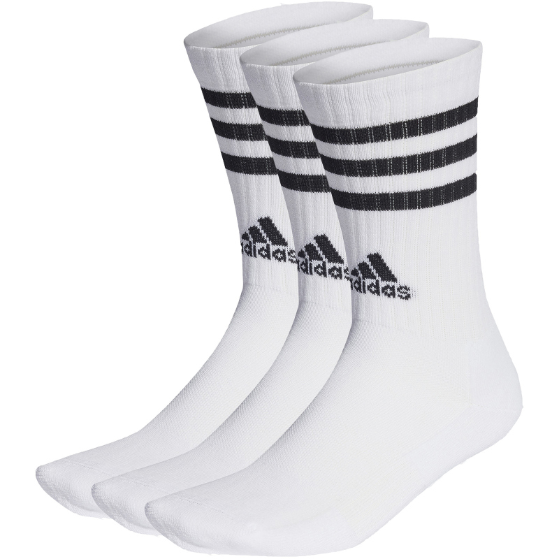 3er Pack adidas 3-Streifen Cushioned Crew Retro-Socken 000 - white/black 34-36