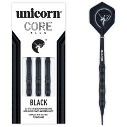 Unicorn Core Plus Black Brass Soft Darts