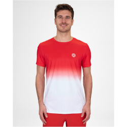 BIDI BADU Crew Tennisshirt Herren RDWH - red, white L