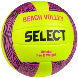 10er Ballpaket Select Beach Volleyball gelb/pink/schwarz 4