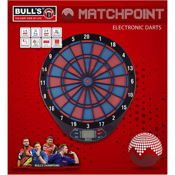 Bulls Matchpoint Dartscheibe schwarz-blau-rot