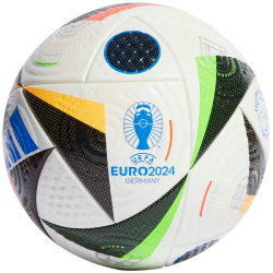10er Ballpaket adidas Fußballliebe Offizieller EURO24 Pro Spielball 001A - white/black/globlu 5