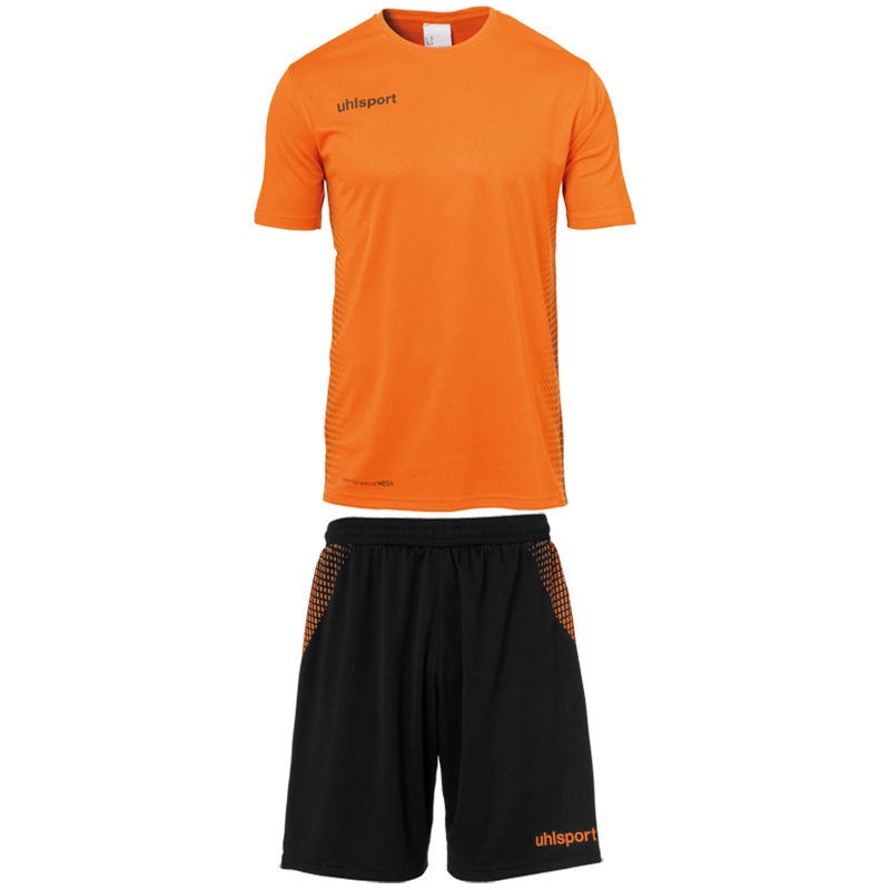 uhlsport Score Kit Set Trikot + Shorts Kinder dark orange/schwarz 128