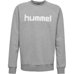 hummel GO Baumwoll Logo Sweatshirt Kinder grey melange 164