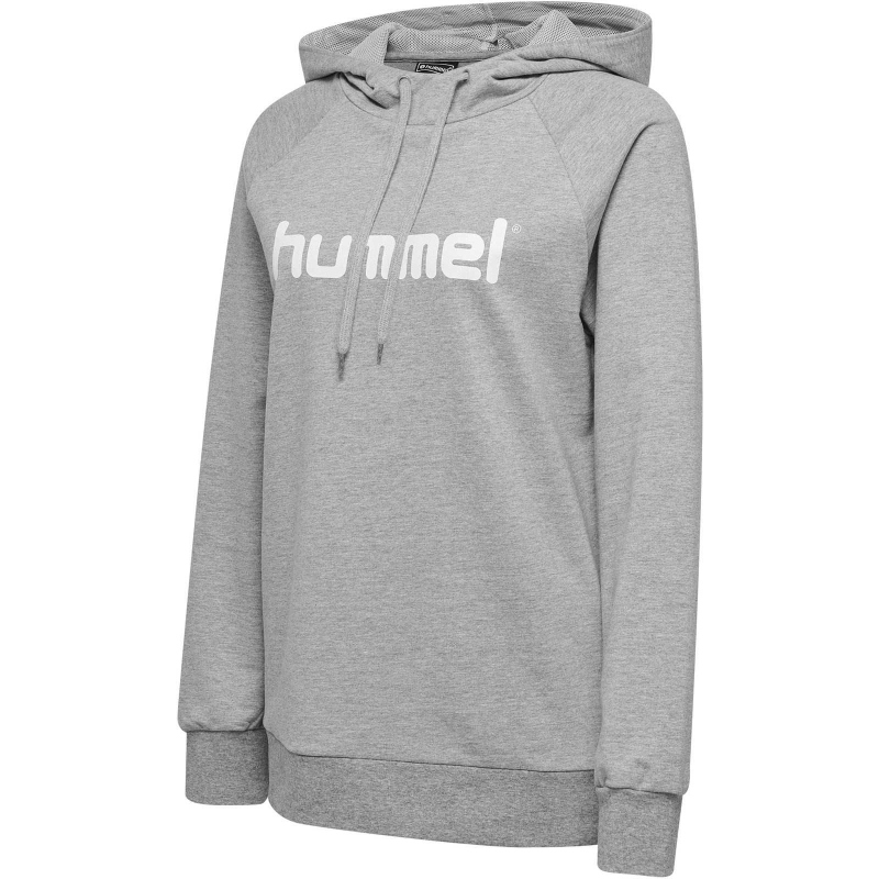 hummel GO Baumwoll Logo Hoodie Damen grey melange XS