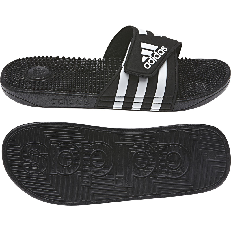 adidas Adissage Badelatschen schwarz/weiß 46