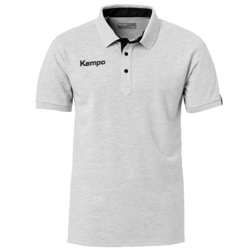Kempa Prime Poloshirt grau/schwarz S