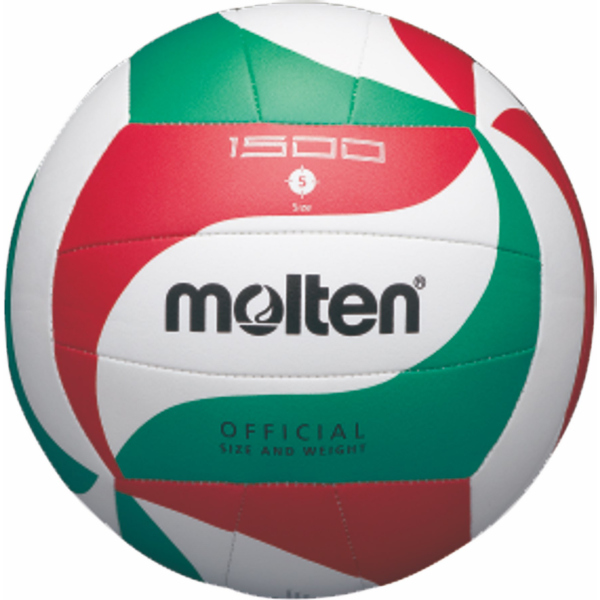 molten Volleyball Trainingsball weiß/grün/rot V5M1500 Gr. 5