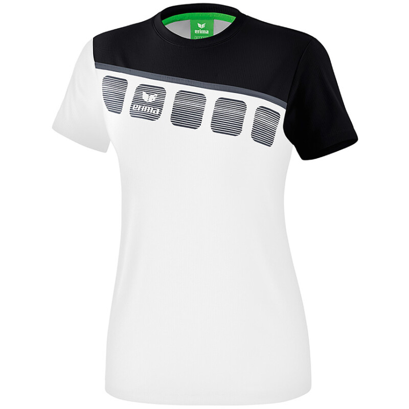 erima 5-C T-Shirt Damen white/black/dark grey 48