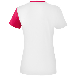 erima 5-C T-Shirt Mädchen white/love rose/peach 164