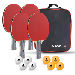 JOOLA Tischtennisschläger Set Team School 4x Tischtennisschläger + 8x TT-Bälle