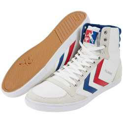 hummel Slimmer Stadil High Sneaker white/blue/red/gum 43