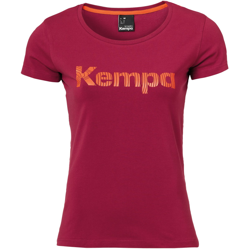 Kempa Graphic T-Shirt Damen deep rot XL
