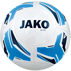 10er Ballpaket JAKO Trainingsball Glaze Fußball weiß/skyblue/navy 5