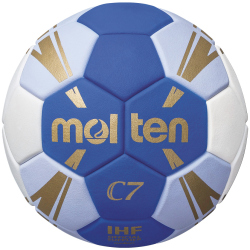 10er Ballpaket molten Handball H2C3500 BW blau/weiß/gold Gr. 2