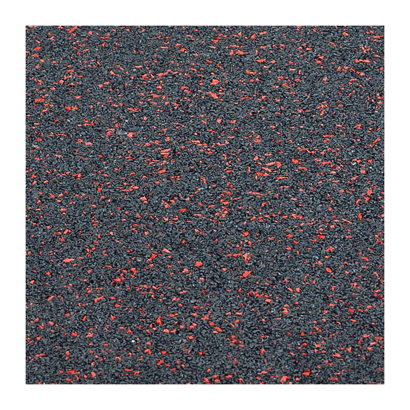 TRENDY SPORT Bodenmatte Rubber Interlocking Flooring Segura 1000 schwarz/rot 0,6 cm