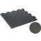 TRENDY SPORT Bodenmatte Rubber Interlocking Flooring Segura 1000 Eckstück schwarz/rot 1,5 cm