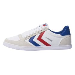 hummel Slimmer Stadil Low-Top Sneaker white/blue/red/gum 43