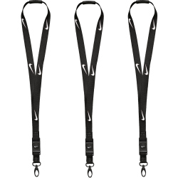 3er Pack NIKE Premium Lanyard Schlüsselanhänger 091 black/black/white