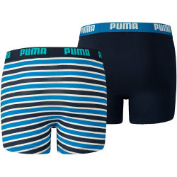 2er Pack PUMA Basic Boxershorts gestreift Jungen blue 122-128