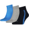 3er Pack PUMA Lifestyle Quarter Socken navy/grey/strong blue 39-42