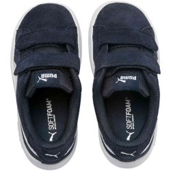 PUMA Smash v2 Suede Baby-Sneaker mit Klettverschluss peacoat/puma white 27