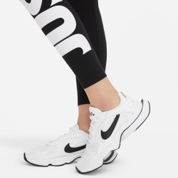 NIKE Sportswear Essential High-Rise Leggings Damen black/white M