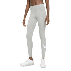 NIKE Sportswear Essential Mid-Rise Leggings Damen 063 - dk grey heather/white S