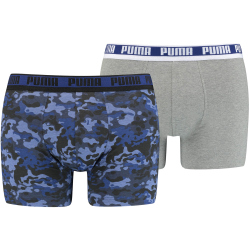 4er Pack PUMA Men Camouflage Boxershorts blue / grey melange L