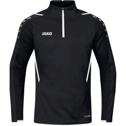 JAKO Challenge Sweatshirt mit 1/4-Reißverschluss schwarz/weiß L