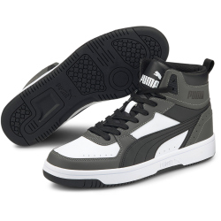 PUMA Rebound Joy High-Top Sneaker dark shadow/black/white 43