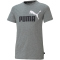 PUMA Ess+ Metallic 2 Col Logo T-Shirt Jungen medium gray heather 152