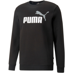 PUMA Ess+ Metallic 2 Col Big Logo Crew Sweatshirt Herren