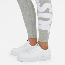 NIKE Sportswear Essential High-Rise Leggings Damen 063 - dk grey heather/white M