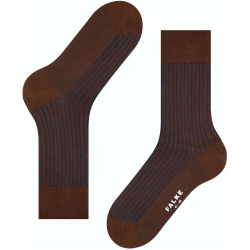 FALKE Oxford Stripe Socken Herren chestnut 39-40