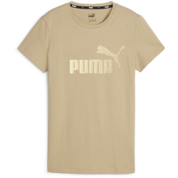 PUMA Ess+ Metallic Logo T-Shirt Damen