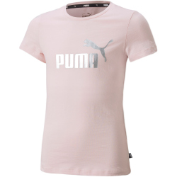 PUMA Ess+ Metallic Logo T-Shirt Mädchen chalk pink 164