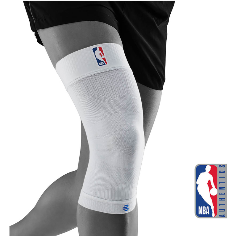 BAUERFEIND NBA Kompressions-Kniebandage Weiß M