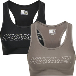 2er Pack hummel hmlTE TOLA Sport-BH black/driftwood L
