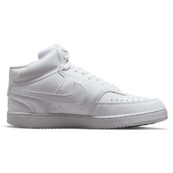NIKE Court Vision Next Nature Mid-Top Sneaker Herren white/white-white 43