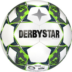 10er Ballpaket DERBYSTAR Brillant TT Trainingsfußball weiß/grün/grau 5