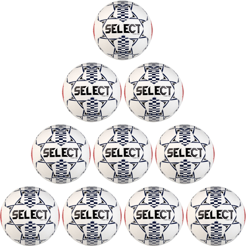 10er Ballpaket SELECT Tokyo Handball weiß/blau/rot 3