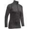 UNDER ARMOUR Tech Solid 1/2-Zip langarm Trainingsshirt Damen 090 - carbon heather/metallic silver L