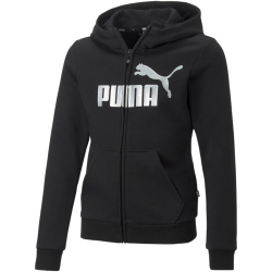 PUMA Ess+ Metallic Logo Fleece-Kapuzenjacke Mädchen