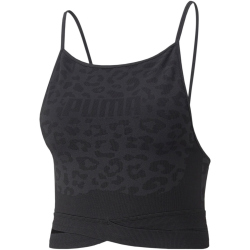 PUMA Mid Impact Formknit Seamless Fashion Sport-BH Damen PUMA black/leopard print S