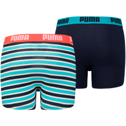 2er Pack PUMA Basic Boxershorts Printed Stripe Kinder